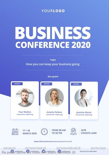 file poster banner doi nhom kinh doanh teamwork 20