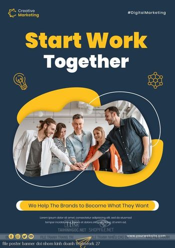 file poster banner doi nhom kinh doanh teamwork 27