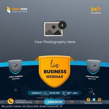 file poster banner doi nhom kinh doanh teamwork 30