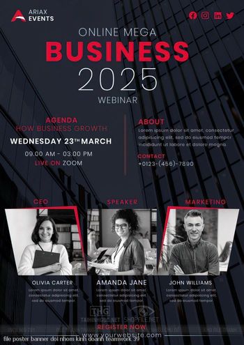 file poster banner doi nhom kinh doanh teamwork 39