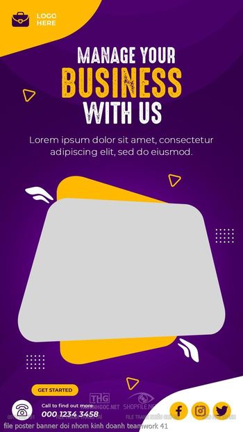 file poster banner doi nhom kinh doanh teamwork 41