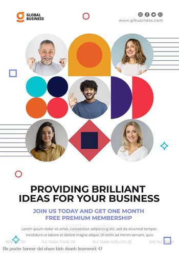 file poster banner doi nhom kinh doanh teamwork 47