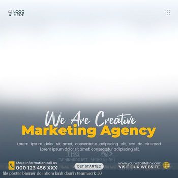 file poster banner doi nhom kinh doanh teamwork 50