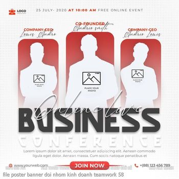 file poster banner doi nhom kinh doanh teamwork 58