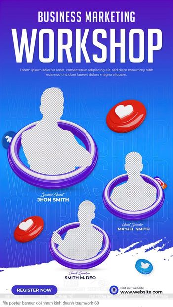 file poster banner doi nhom kinh doanh teamwork 68