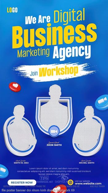 file poster banner doi nhom kinh doanh teamwork 69