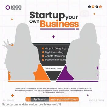 file poster banner doi nhom kinh doanh teamwork 78