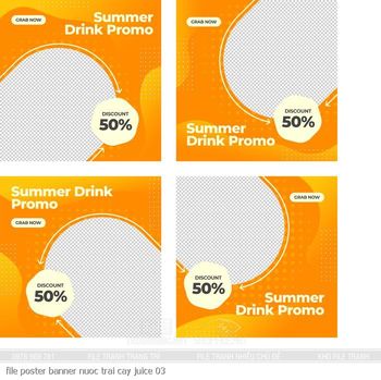 file poster banner nuoc trai cay juice 03