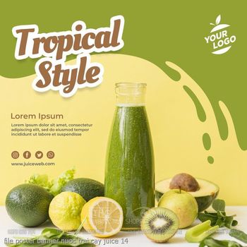 file poster banner nuoc trai cay juice 14