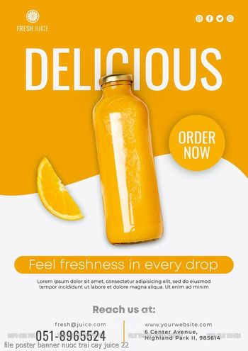 file poster banner nuoc trai cay juice 22