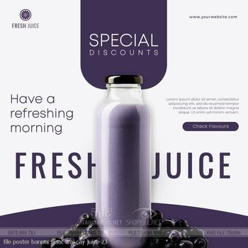 file poster banner nuoc trai cay juice 23