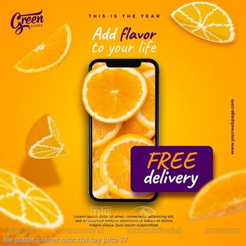 file poster banner nuoc trai cay juice 27
