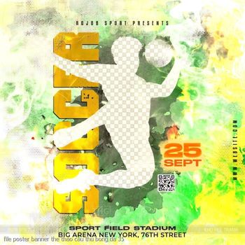 file poster banner the thao cau thu bong da 35