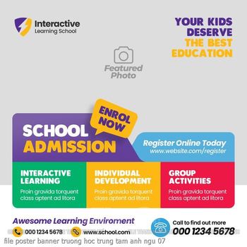 file poster banner truong hoc trung tam anh ngu 07