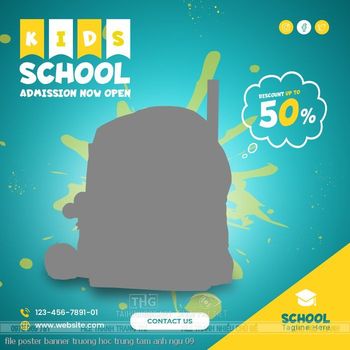 file poster banner truong hoc trung tam anh ngu 09