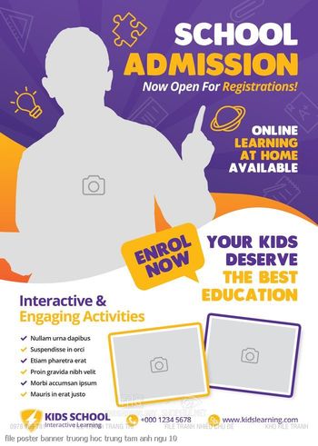 file poster banner truong hoc trung tam anh ngu 10