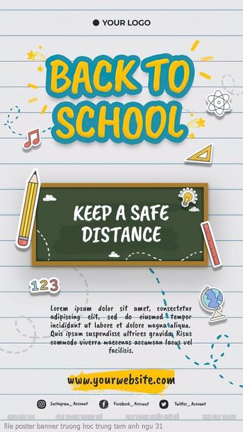 file poster banner truong hoc trung tam anh ngu 31