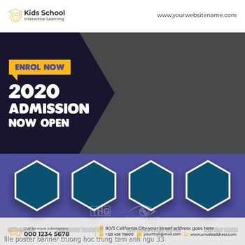 file poster banner truong hoc trung tam anh ngu 33