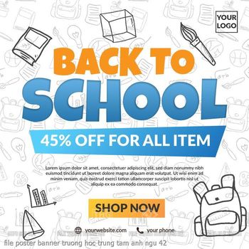 file poster banner truong hoc trung tam anh ngu 42