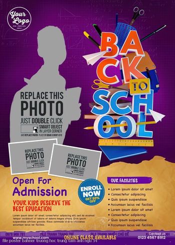 file poster banner truong hoc trung tam anh ngu 54