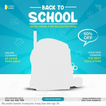 file poster banner truong hoc trung tam anh ngu 58