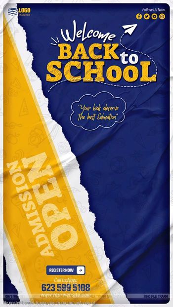 file poster banner truong hoc trung tam anh ngu 61