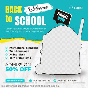 file poster banner truong hoc trung tam anh ngu 66