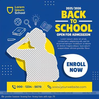 file poster banner truong hoc trung tam anh ngu 78
