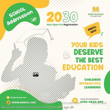file poster banner truong hoc trung tam anh ngu 84