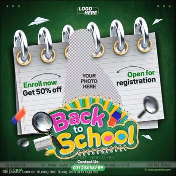 file poster banner truong hoc trung tam anh ngu 86