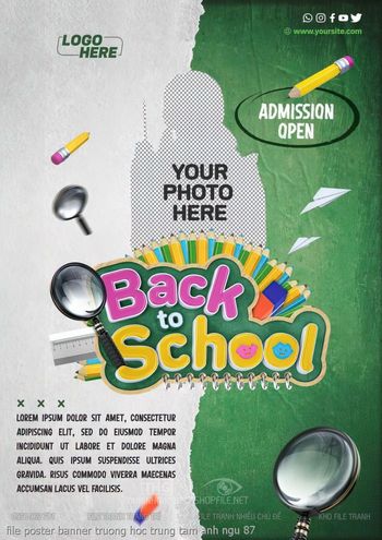 file poster banner truong hoc trung tam anh ngu 87