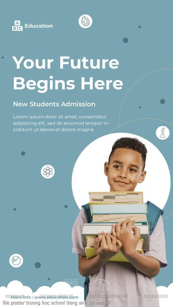 file poster truong hoc school tieng anh tre em 07