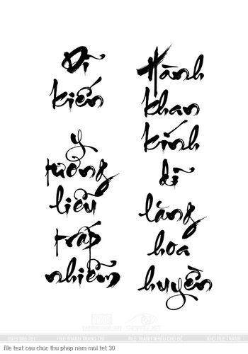 file text cau chuc thu phap nam moi tet 30