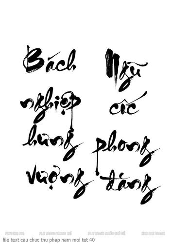file text cau chuc thu phap nam moi tet 40