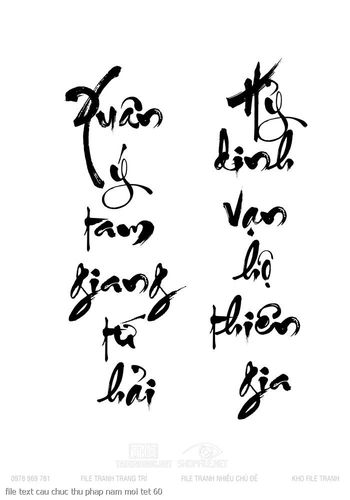 file text cau chuc thu phap nam moi tet 60