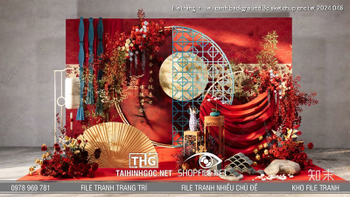 file trang tri tieu canh background 3d sketchup cnc tet 2024 046