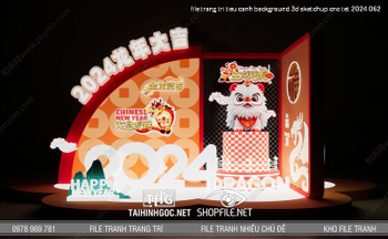 file trang tri tieu canh background 3d sketchup cnc tet 2024 062