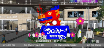 file trang tri tieu canh background 3d sketchup cnc tet 2024 078