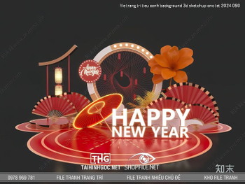 file trang tri tieu canh background 3d sketchup cnc tet 2024 080