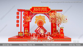 file trang tri tieu canh background 3d sketchup cnc tet 2024 088
