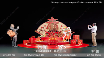file trang tri tieu canh background 3d sketchup cnc tet 2024 094