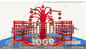 file trang tri tieu canh background 3d sketchup cnc tet 2024 116
