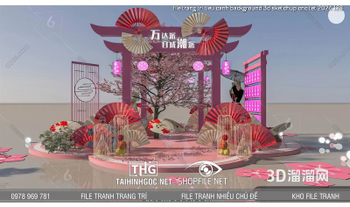 file trang tri tieu canh background 3d sketchup cnc tet 2024 128