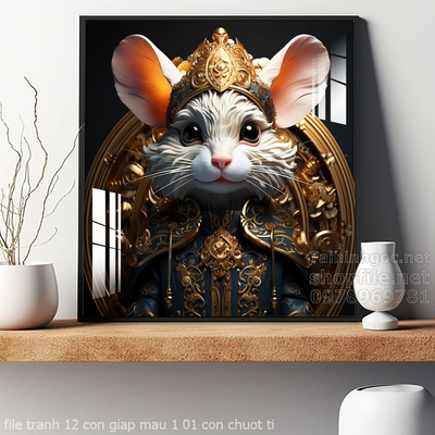 file tranh 12 con giap mau 1 01 con chuot ti