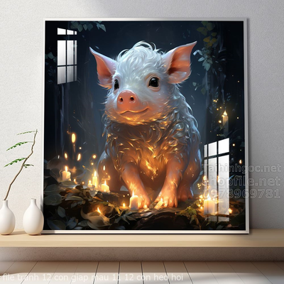 file tranh 12 con giap mau 11 12 con heo hoi