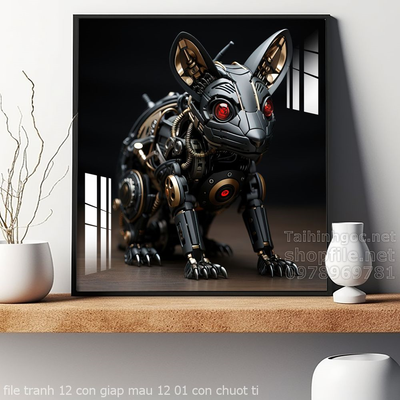 file tranh 12 con giap mau 12 01 con chuot ti