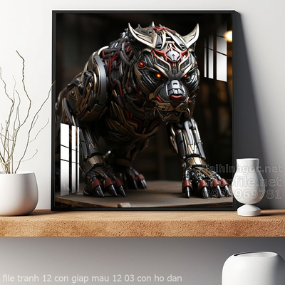 file tranh 12 con giap mau 12 03 con ho dan