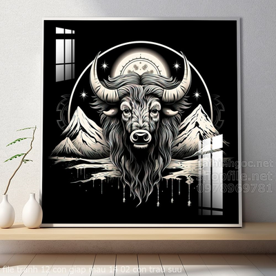 file tranh 12 con giap mau 14 02 con trau suu