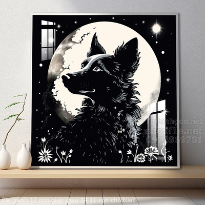 file tranh 12 con giap mau 14 11 con cho tuat