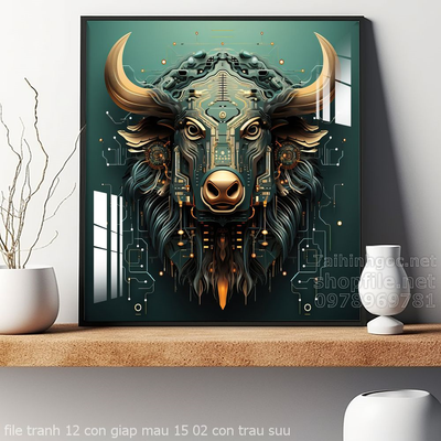 file tranh 12 con giap mau 15 02 con trau suu